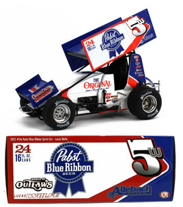 2022 ACME 1:18 SPRINT CAR *LUCAS WOLFE* #5w Pabst Blue Ribbon Beer  *NIP*