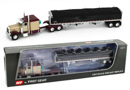 2021 DCP 1:64 PLATINUM & GRAPE Peterbilt 379 w/WILSON Pacesetter GRAIN TRAILER