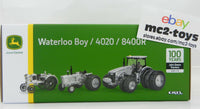 
              2018 ERTL John Deere 100 YEARS Model 8400R 4020 Waterloo Boy SILVER TRACTOR SET
            