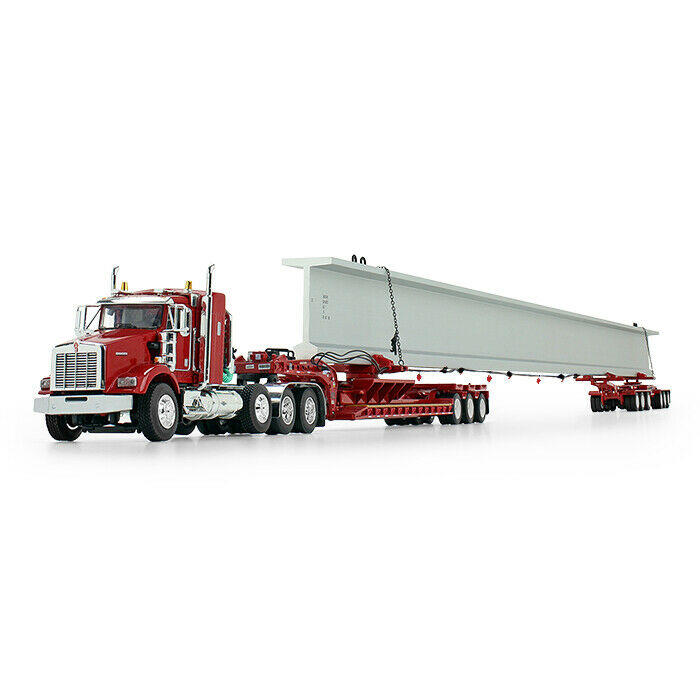 First Gear DCP 1:64 RED Kenworth T880 Magnitude Lowboy Bunk Hyrda Stee ...