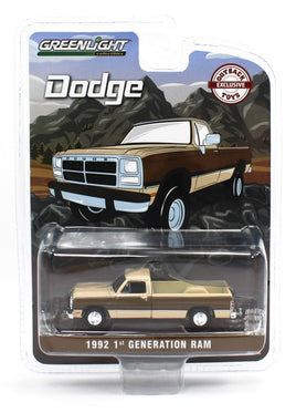 1:64 GreenLight *1st GENERATION RAM* 1992 Tan & Brown Pickup *NIP*