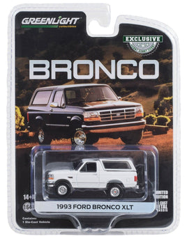1:64 GreenLight HOBBY EXCLUSIVE Oxford White 1993 Ford Bronco XLT OJ Simpson NIP