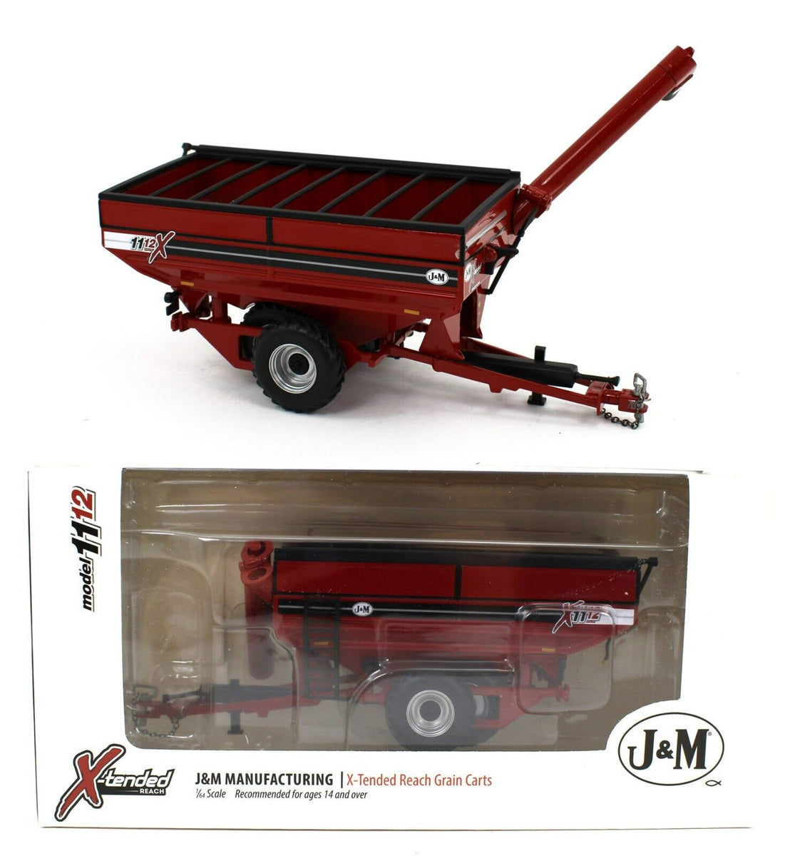 2024 SPECCAST 1:64 *J&M* RED Model X1112 *GRAIN CART* w/DUAL TIRES NIB ...