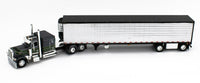 
              DCP 1:64 *GRAY & BLACK* Peterbilt 389 63" Flattop & 53' CHROME SIDE REEFER NIB!
            